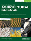 JOURNAL OF AGRICULTURAL SCIENCE雜志封面